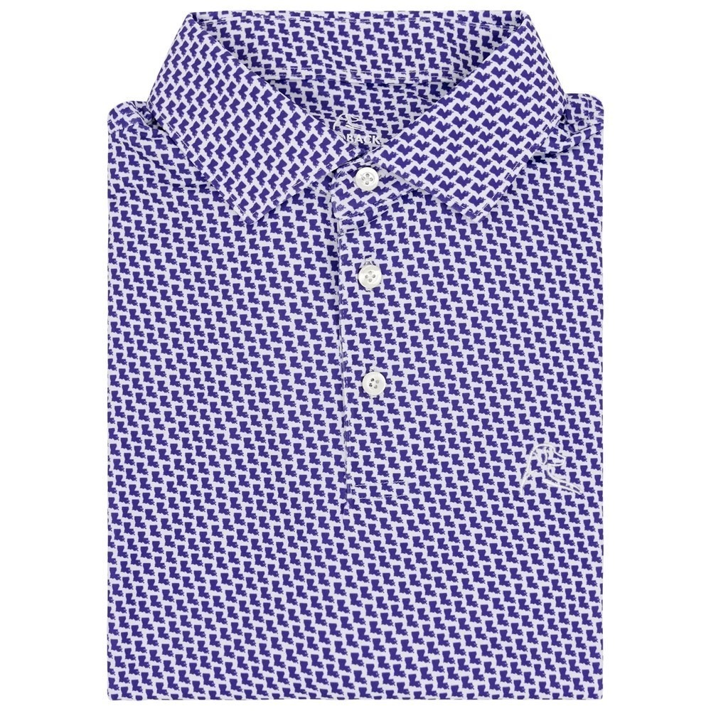 Rhoback Performance Golf Shirt Men's XXL Louisiana Print The Bayou LSU